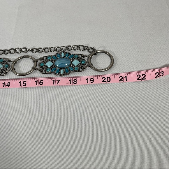 Elegant Silver and Blue Belt - Picture 7 of 8